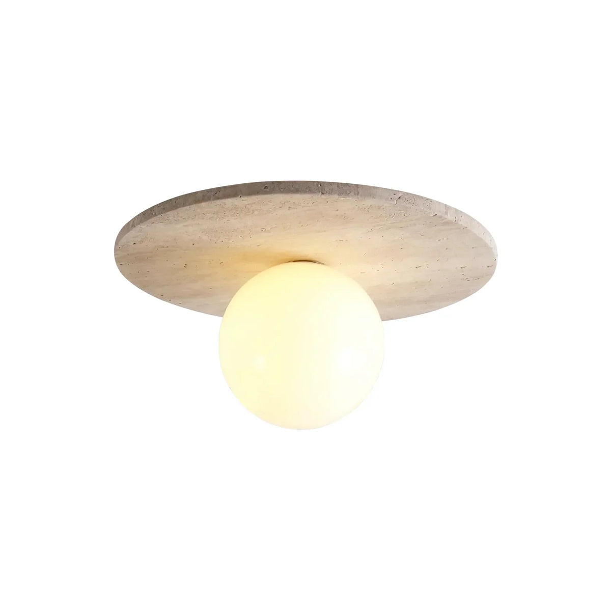 Tanner Disc Travertine Ceiling Light – Travertine detail 13