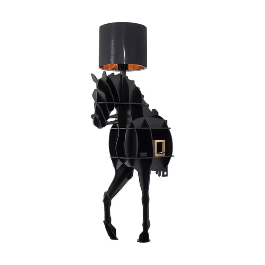 Tete Horse Stand Wood Floor Lamp