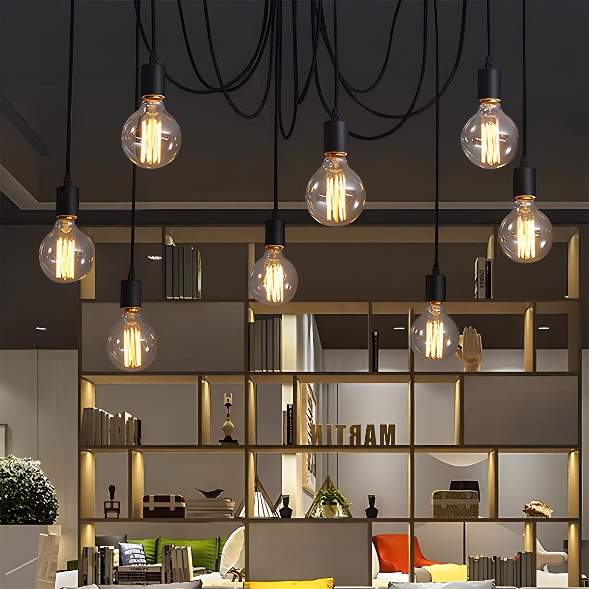 Alfie Vintage Multiple Light Bulbs Chandelier – detail 4