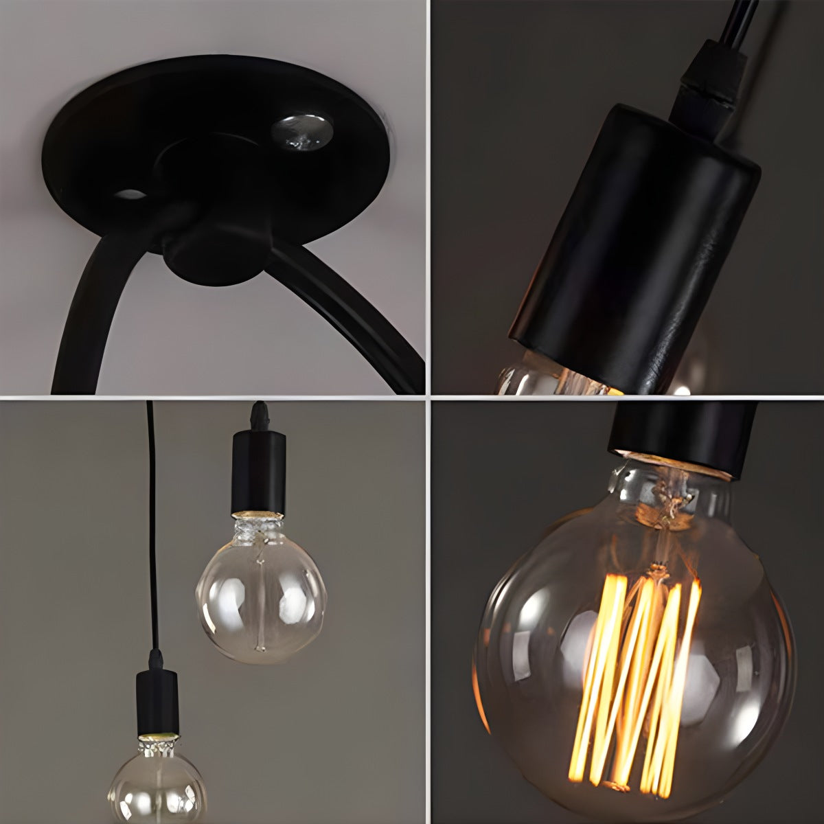 Alfie Vintage Multiple Light Bulbs Chandelier – detail 14