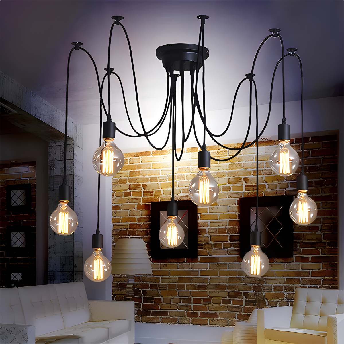 Alfie Vintage Multiple Light Bulbs Chandelier – detail 6