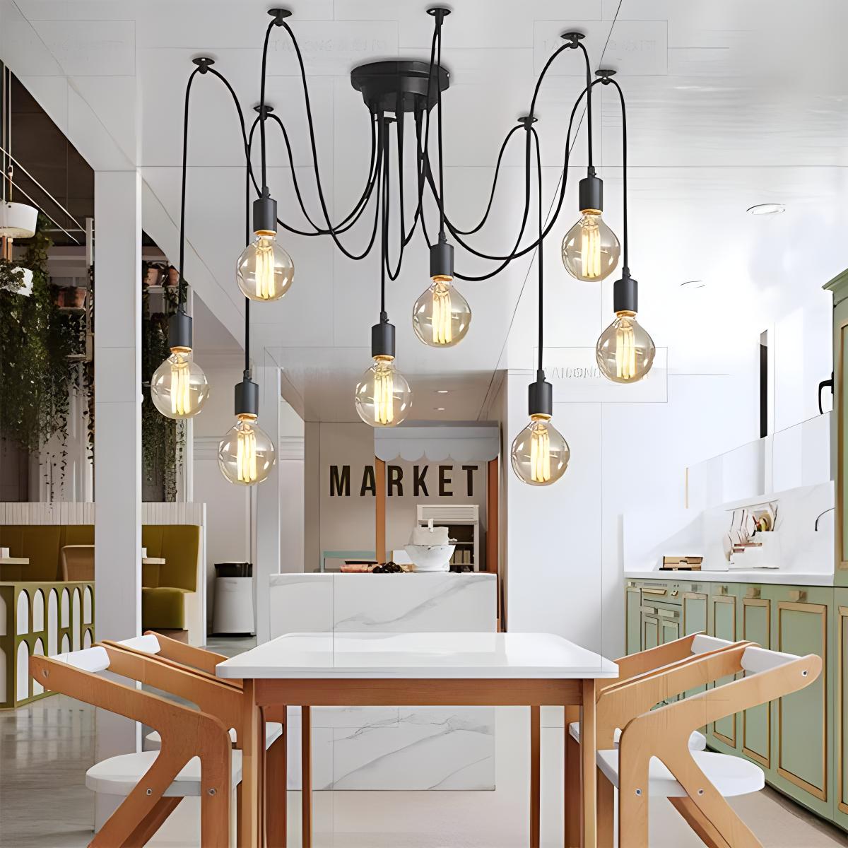 Alfie Vintage Multiple Light Bulbs Chandelier – detail 2