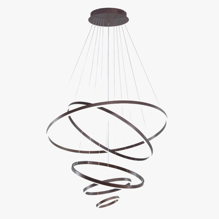 Tiered Ring Chandelier with Multi-Layer Rings