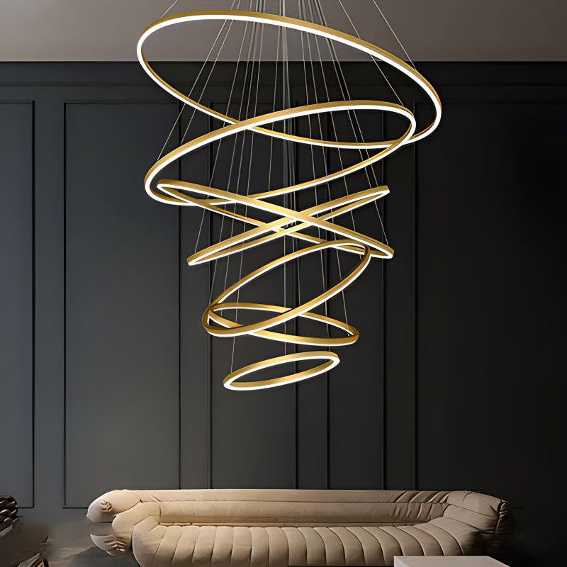 Tiered Ring Chandelier with Multi-Layer Rings – detail 56