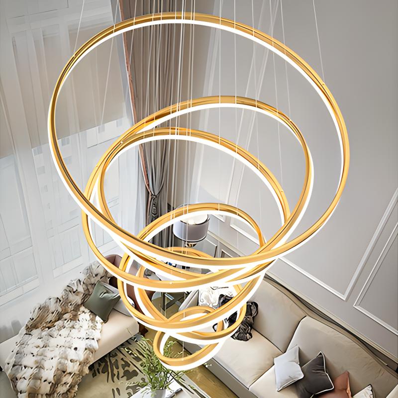 Tiered Ring Chandelier with Multi-Layer Rings – detail 52
