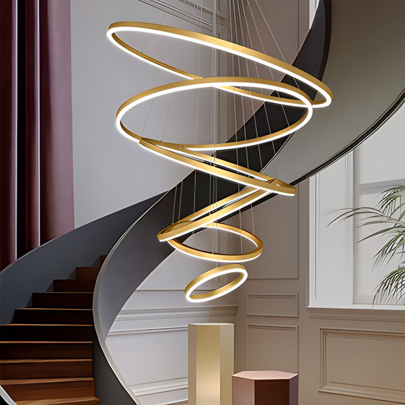 Tiered Ring Chandelier with Multi-Layer Rings – detail 50