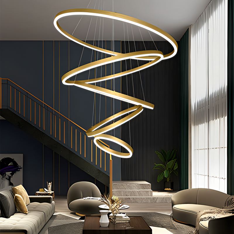 Tiered Ring Chandelier with Multi-Layer Rings – detail 48
