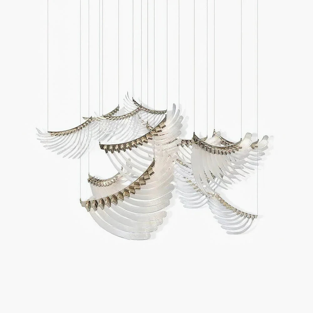 Tiered Palmette Steel Chandelier – Steel detail 25