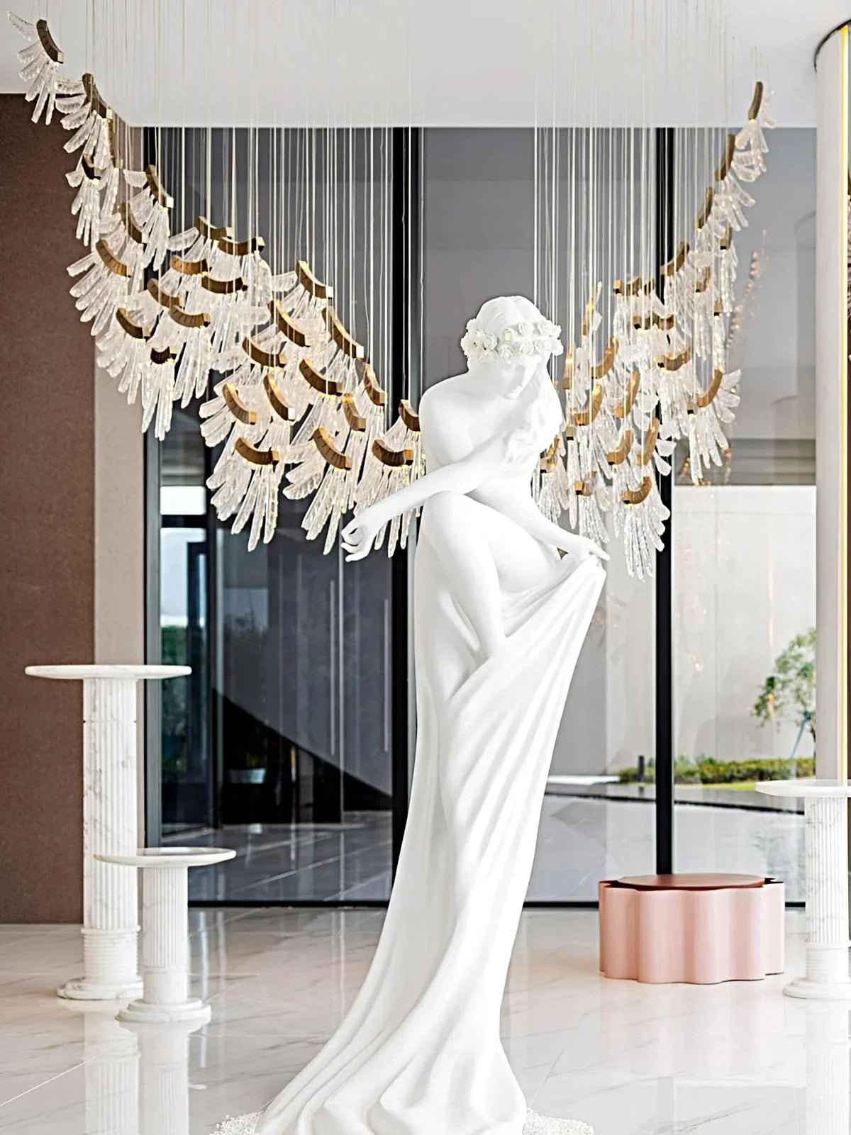 Tiered Palmette Steel Chandelier – Steel detail 21