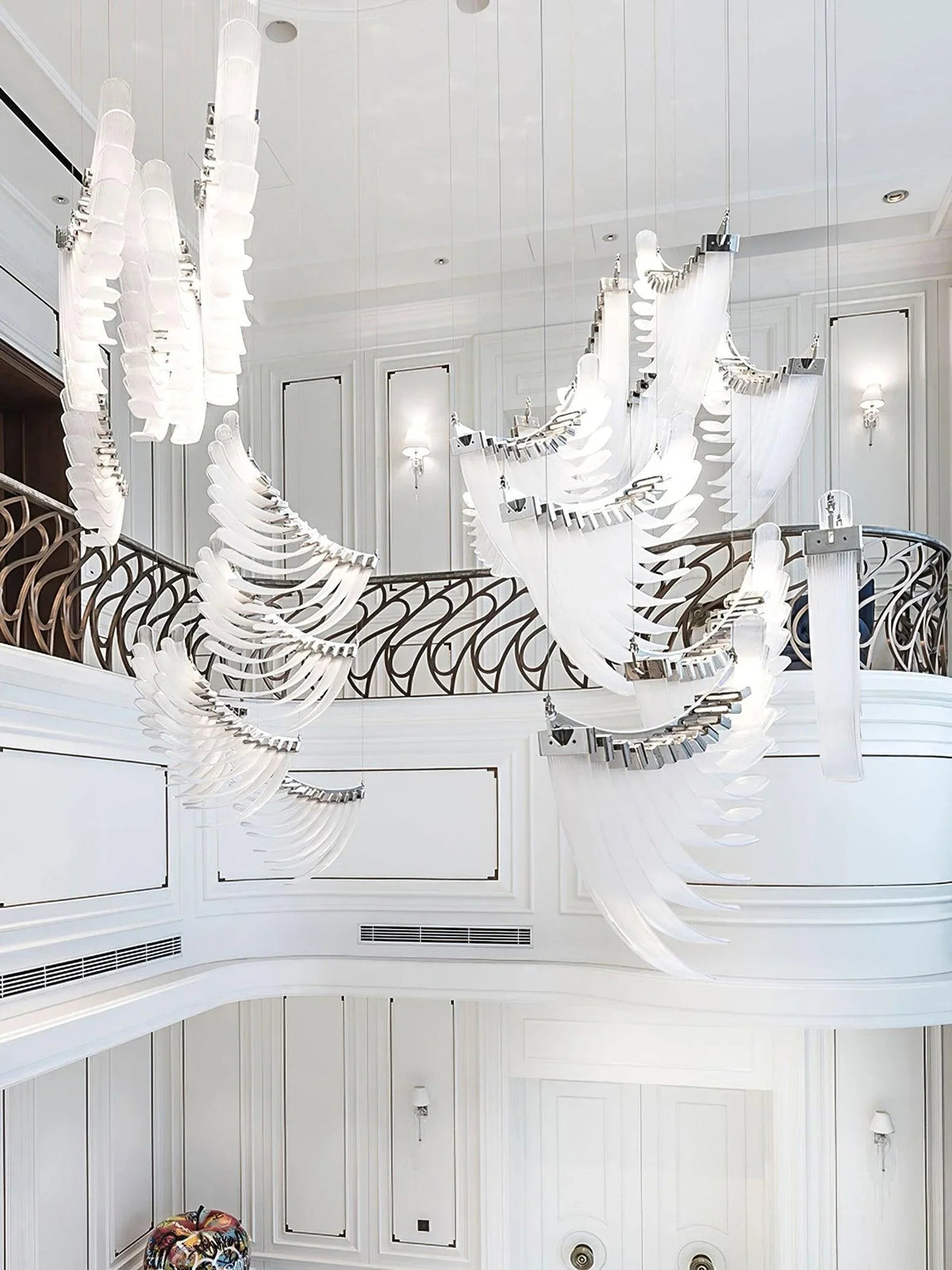 Tiered Palmette Steel Chandelier – Steel detail 11