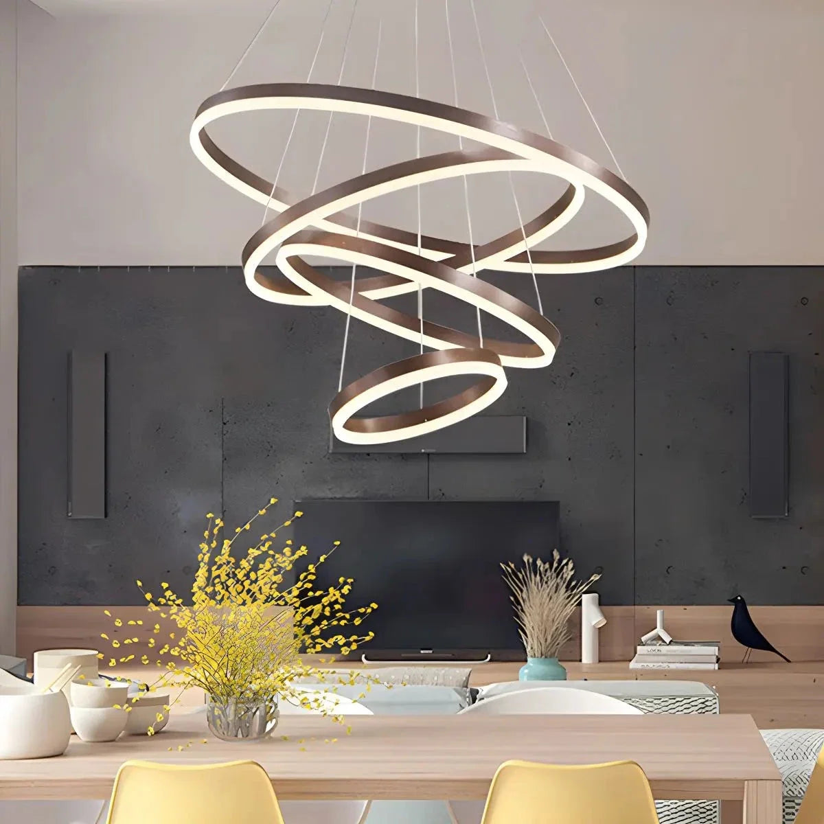 Tiered Ring Chandelier with Multi-Layer Rings – detail 26