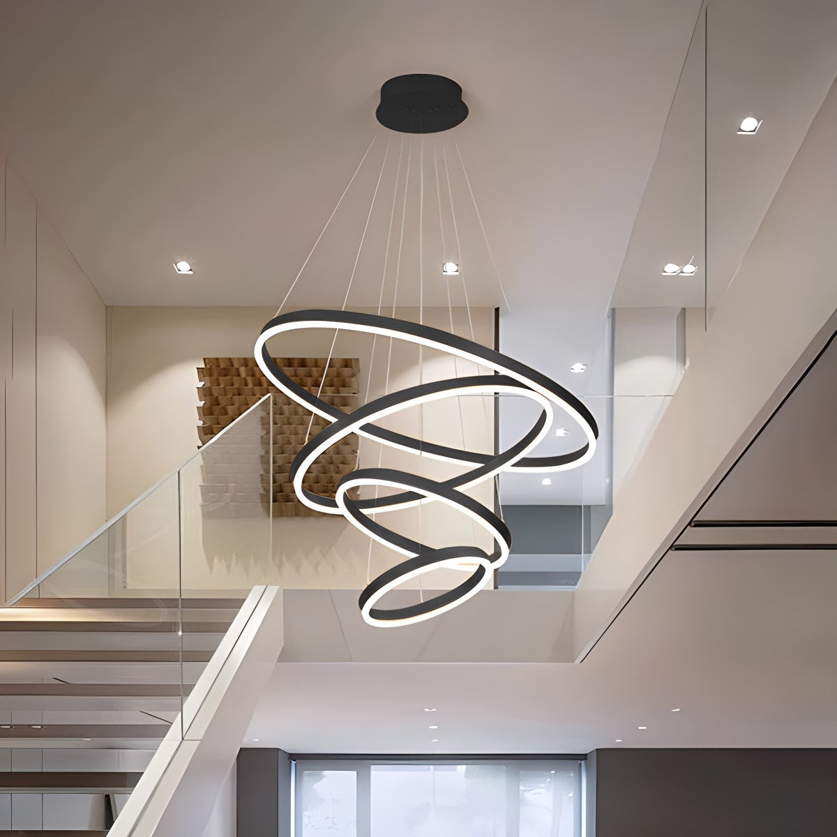 Tiered Ring Chandelier with Multi-Layer Rings – detail 6
