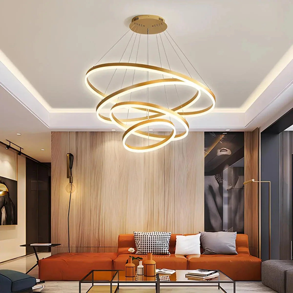 Tiered Ring Chandelier with Multi-Layer Rings – detail 43