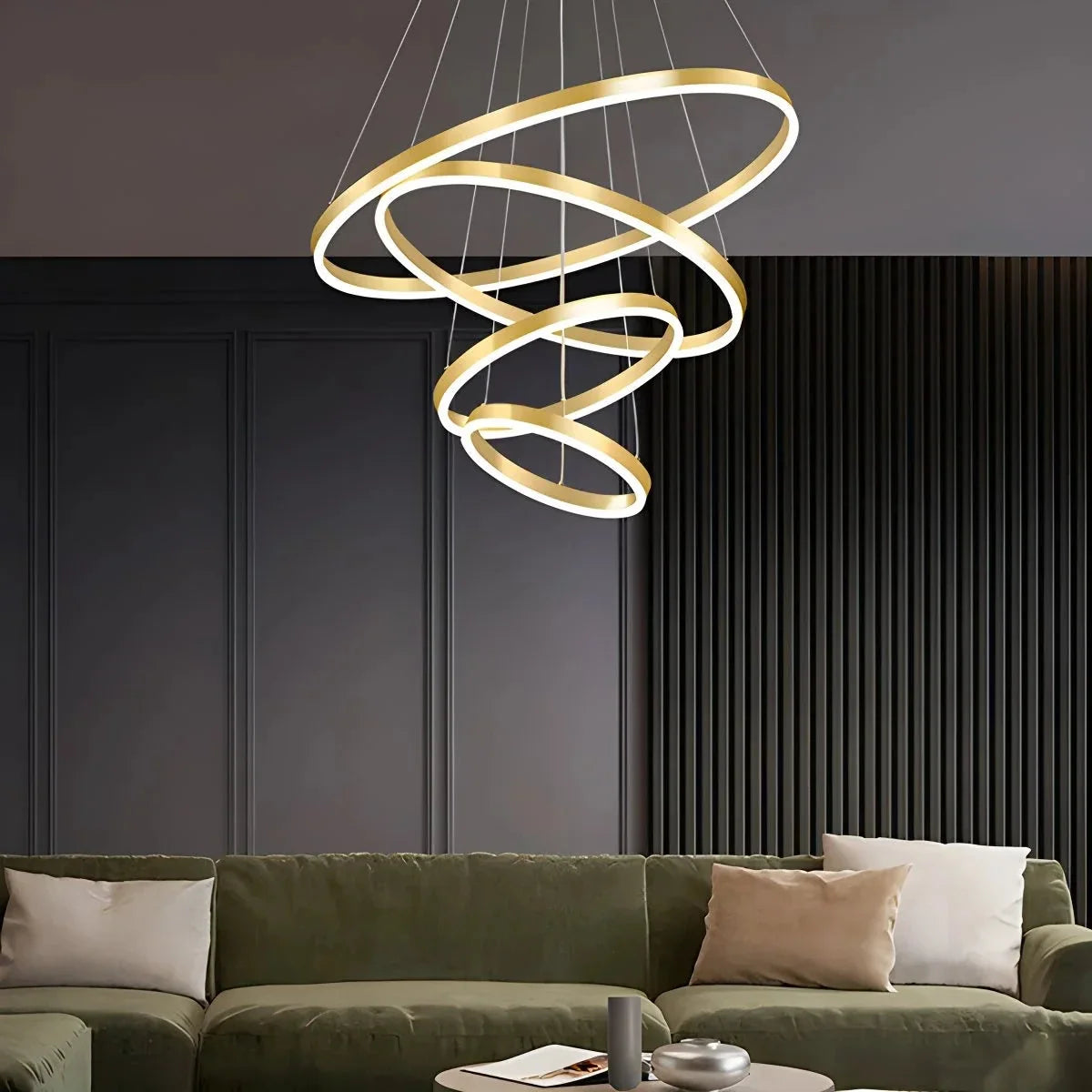 Tiered Ring Chandelier with Multi-Layer Rings – detail 45