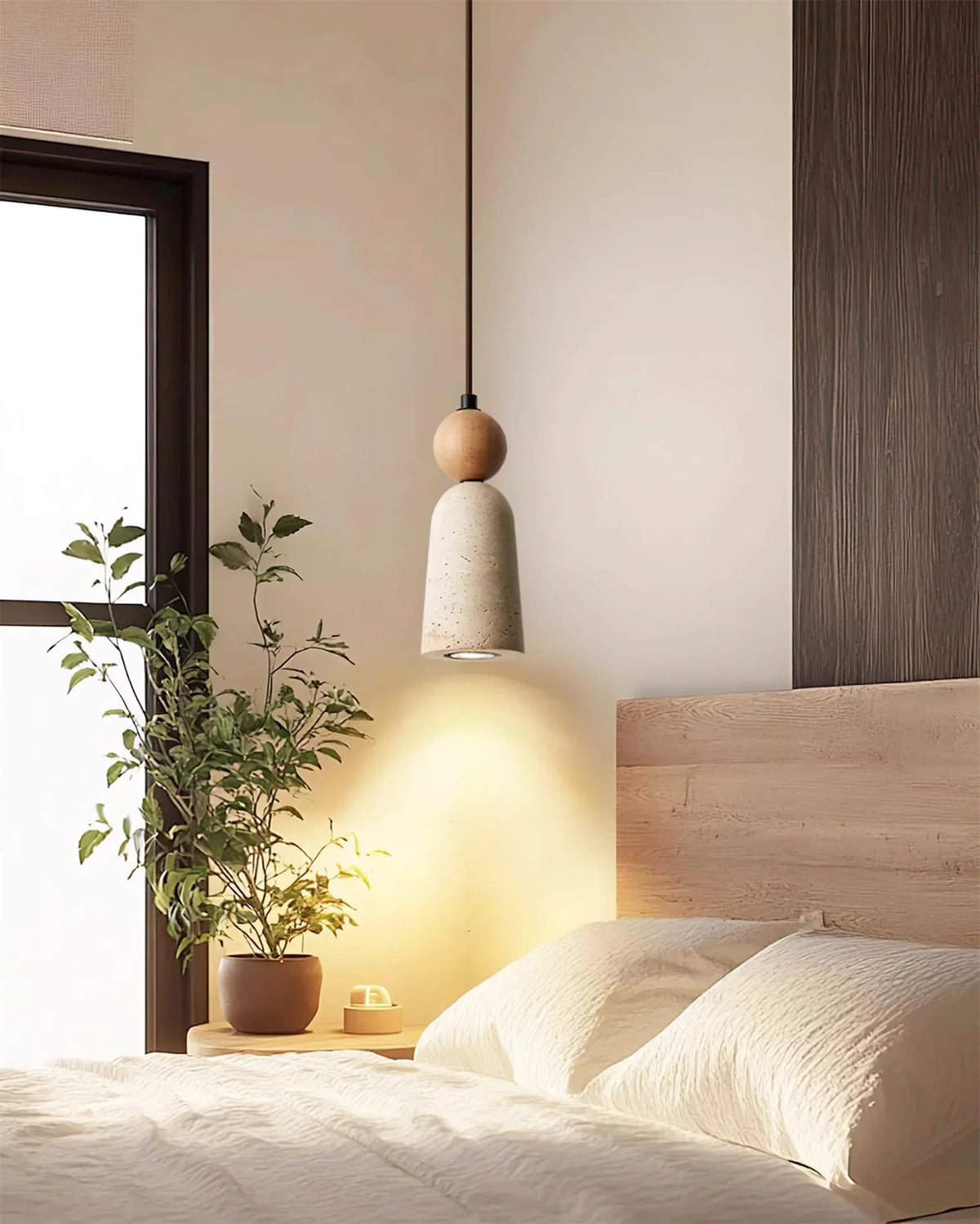 Travertine Bellin Pendant Lamp – Travertine detail 5