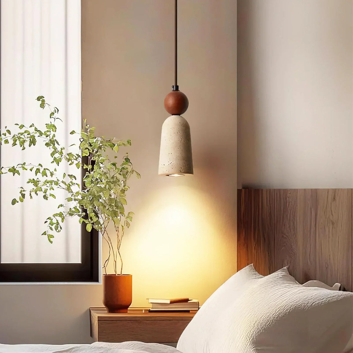 Travertine Bellin Pendant Lamp – Travertine detail 2