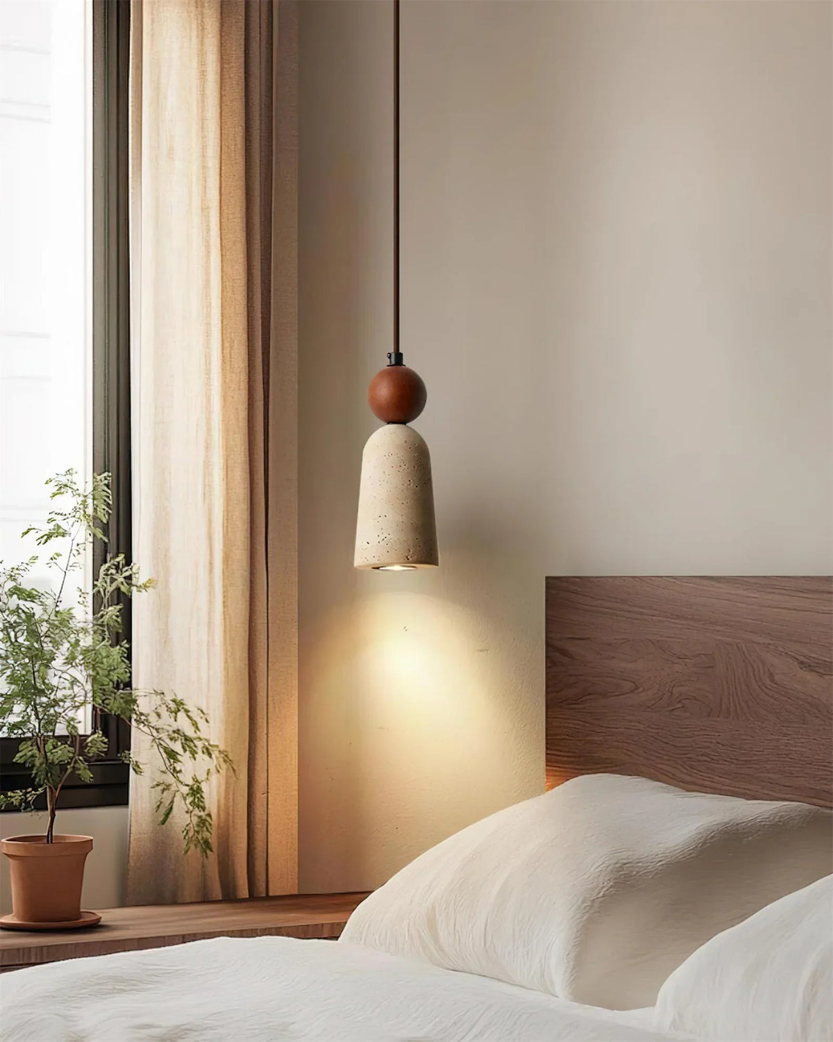 Travertine Bellin Pendant Lamp – Travertine detail 6