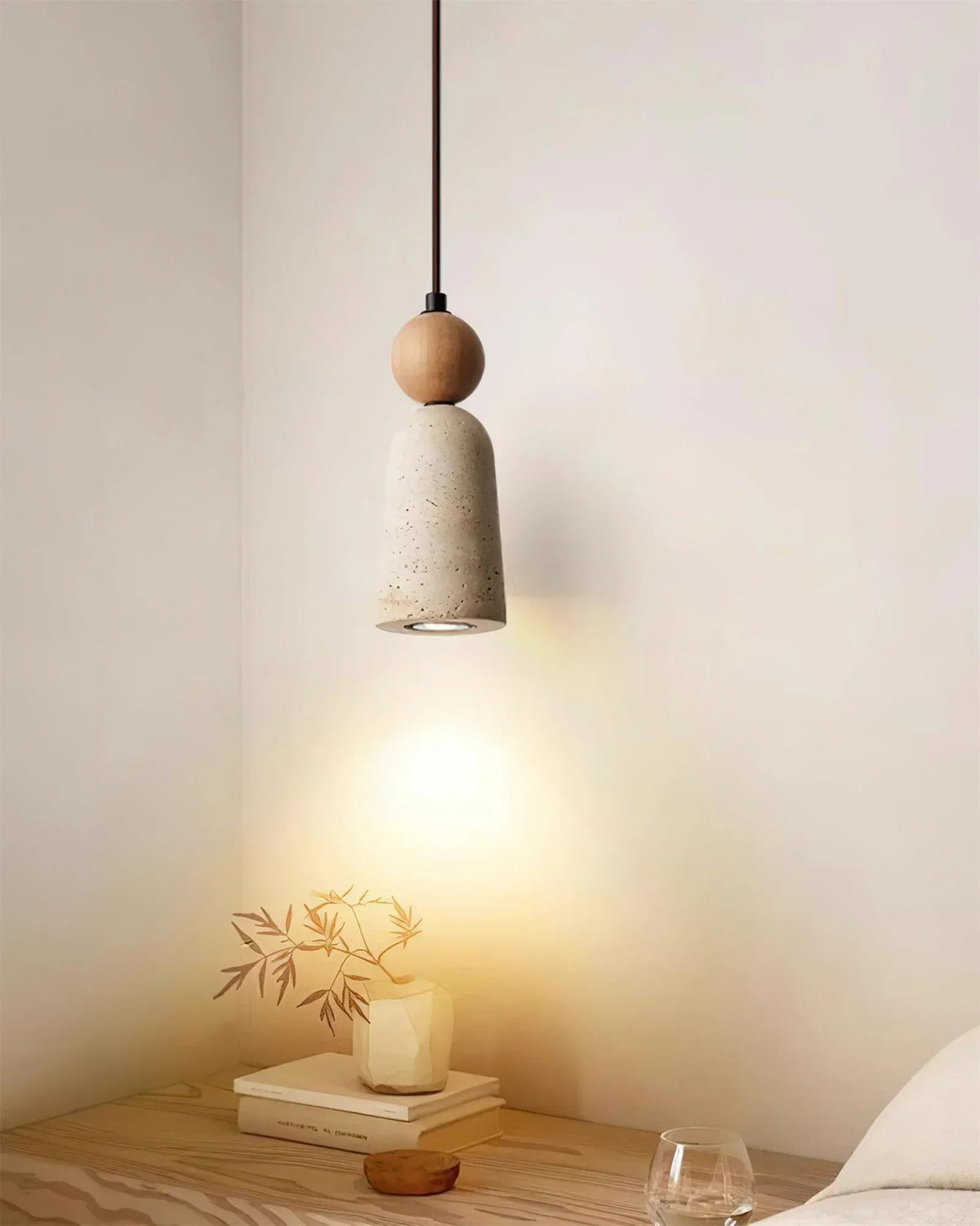 Travertine Bellin Pendant Lamp – Travertine detail 4