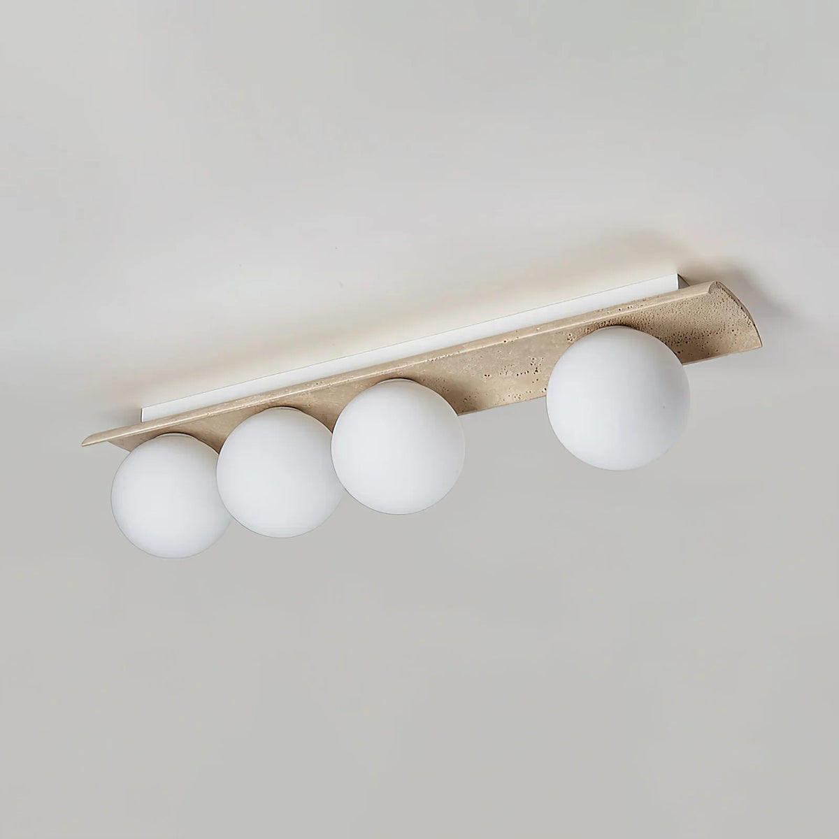 Travertine Bianca Globe Ceiling Lamp – Travertine detail 15