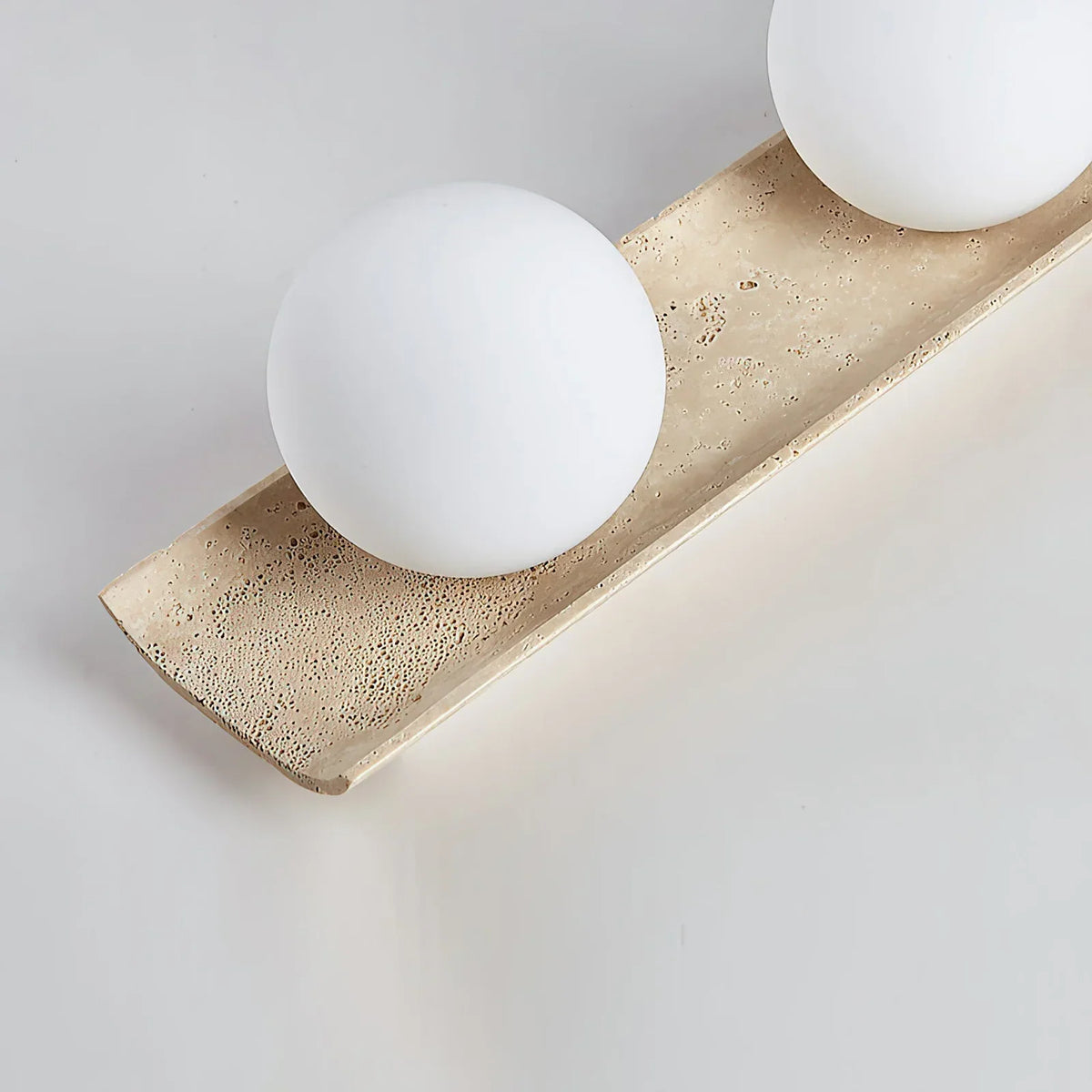 Travertine Bianca Globe Ceiling Lamp – Travertine detail 8