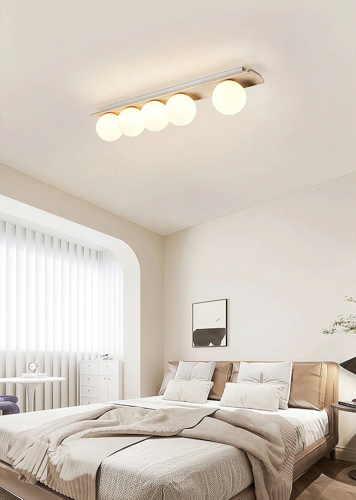 Travertine Bianca Globe Ceiling Lamp – Travertine detail 22