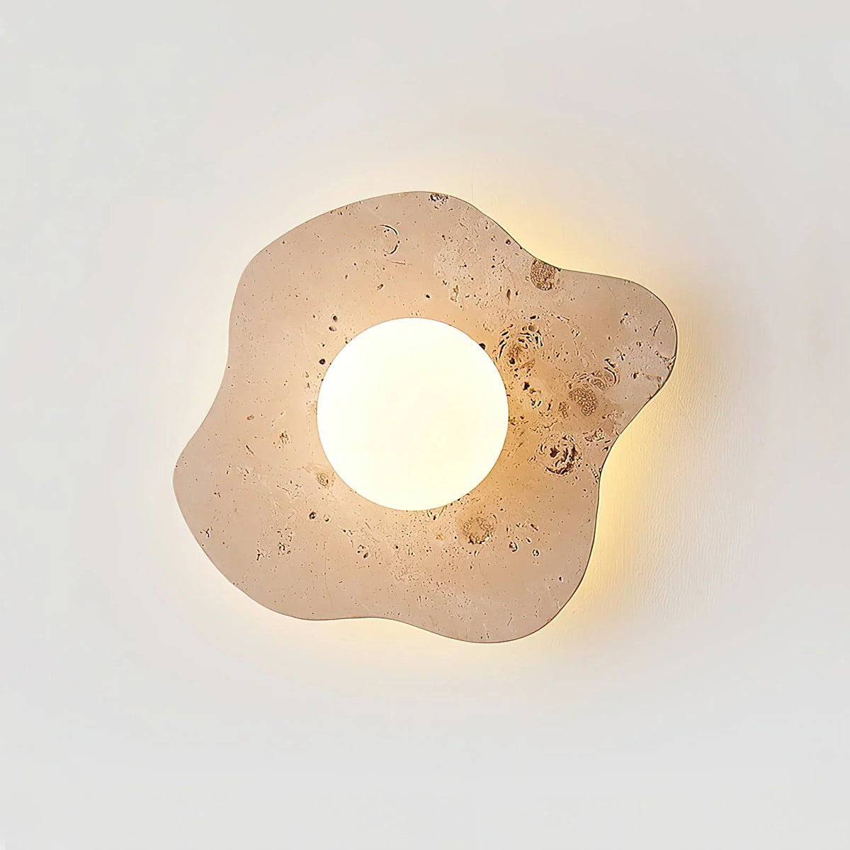 Travertine Blob Glass Wall Lamp – Travertine detail 12