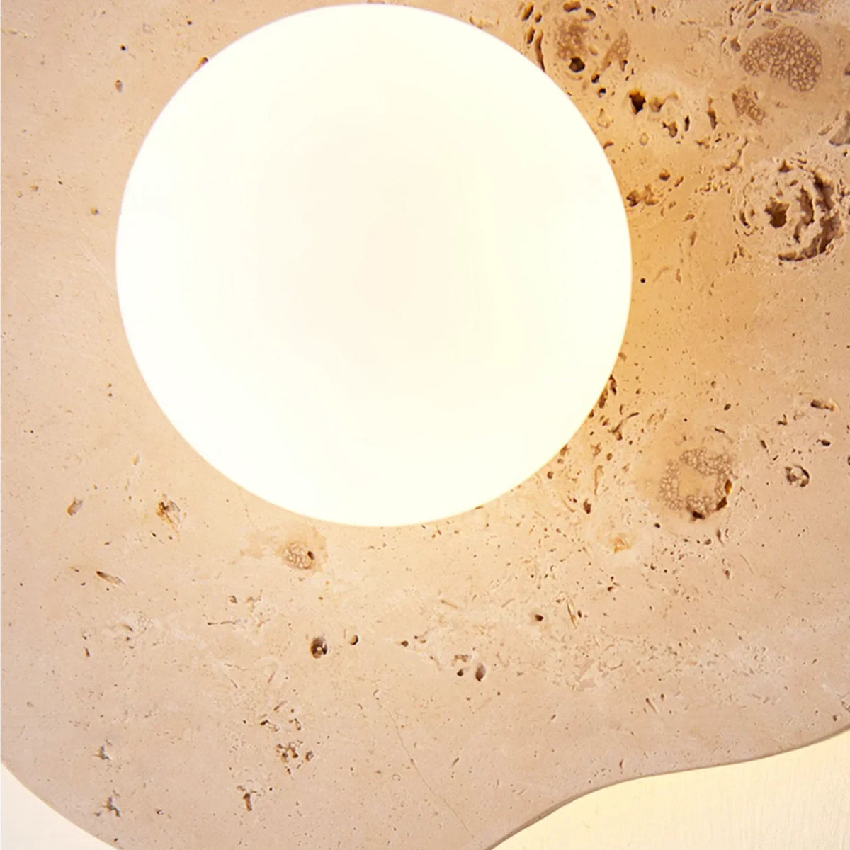 Travertine Blob Glass Wall Lamp – Travertine detail 10