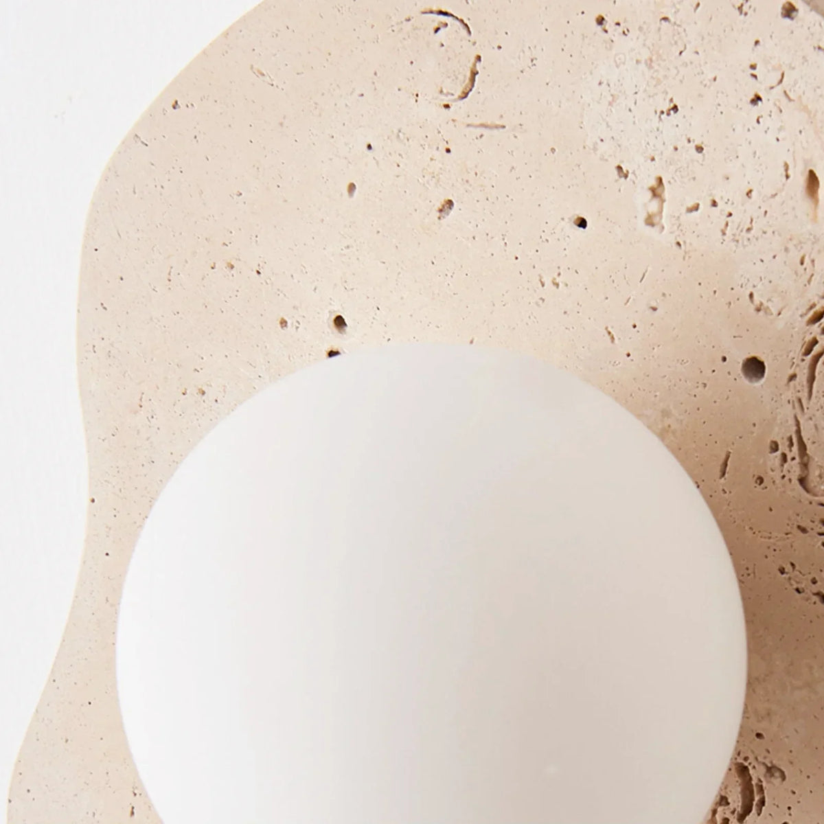Travertine Blob Glass Wall Lamp – Travertine detail 11