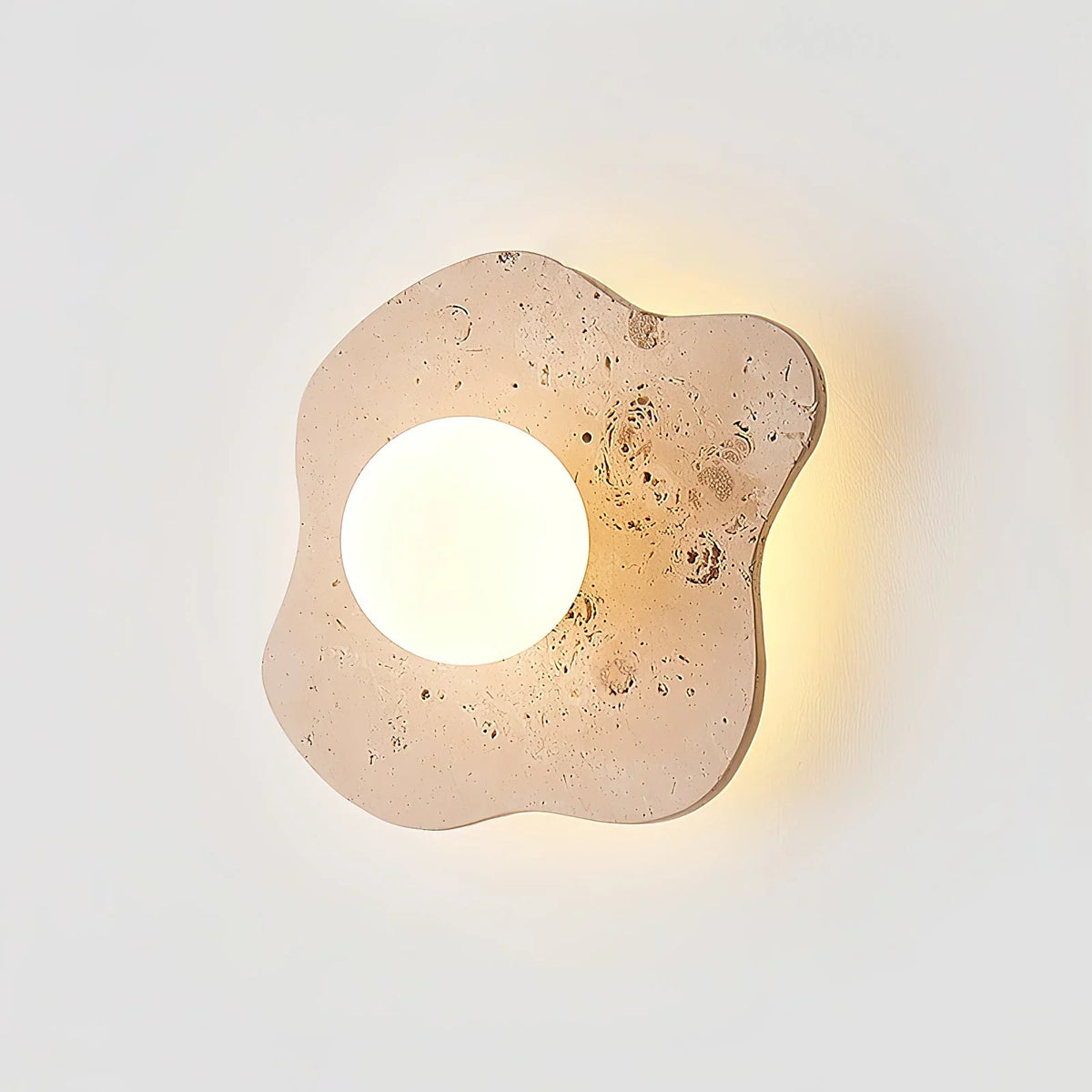 Travertine Blob Glass Wall Lamp – Travertine detail 14