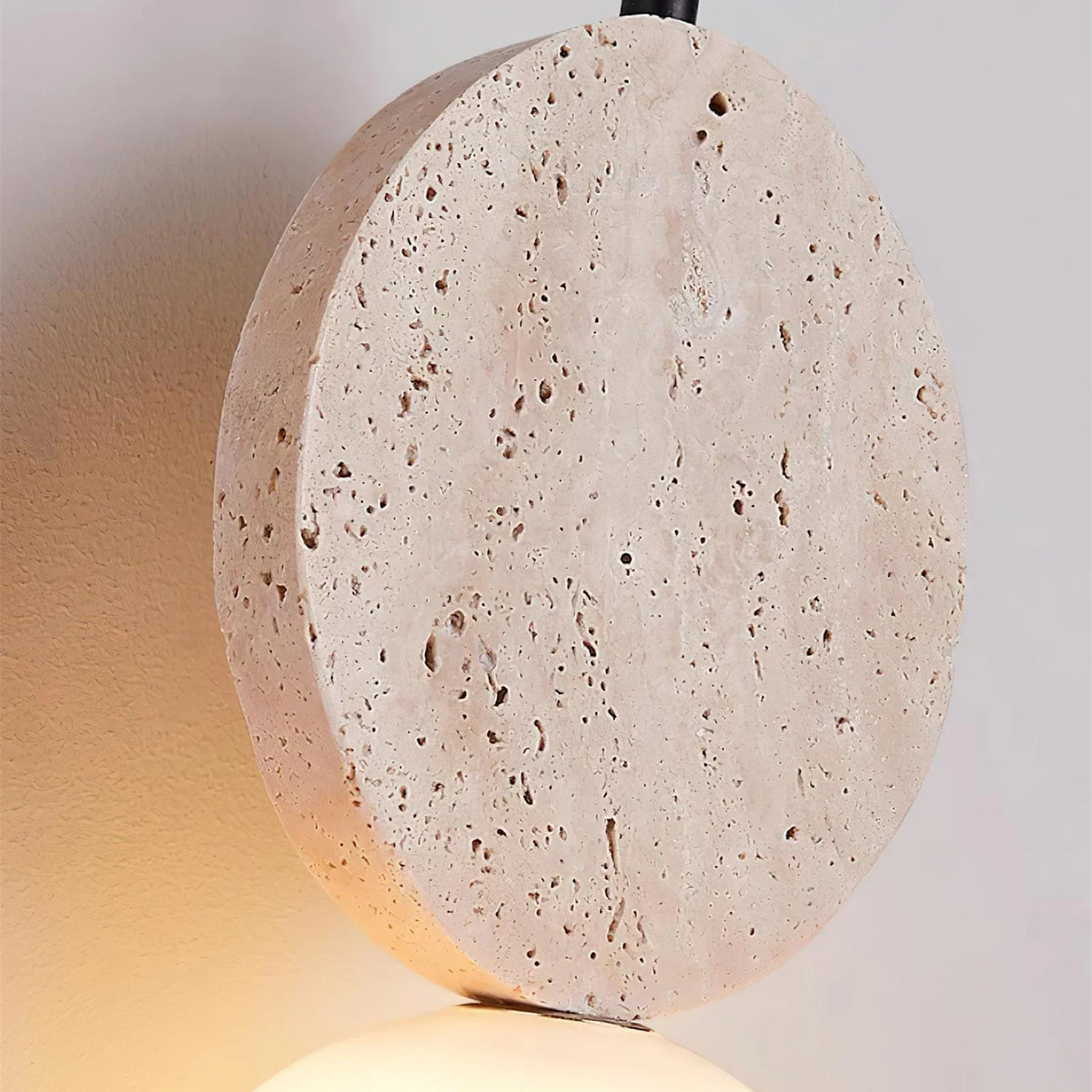 Travertine Cenari Sculpture Pendant Lamp – Travertine detail 10