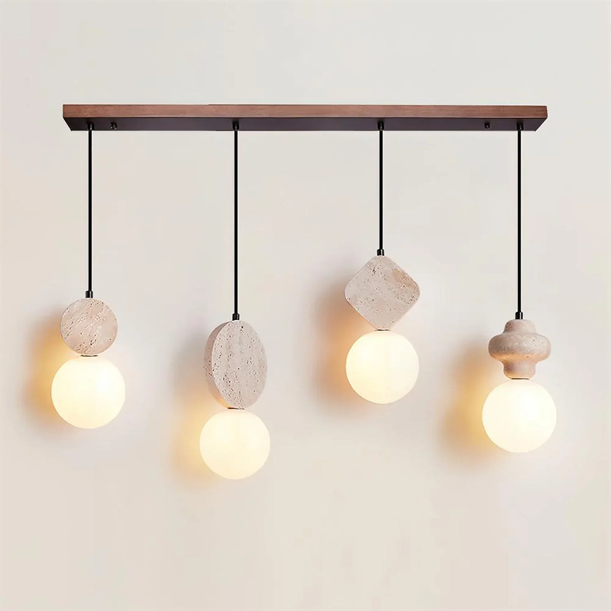 Travertine Cenari Sculpture Pendant Lamp – Travertine detail 17