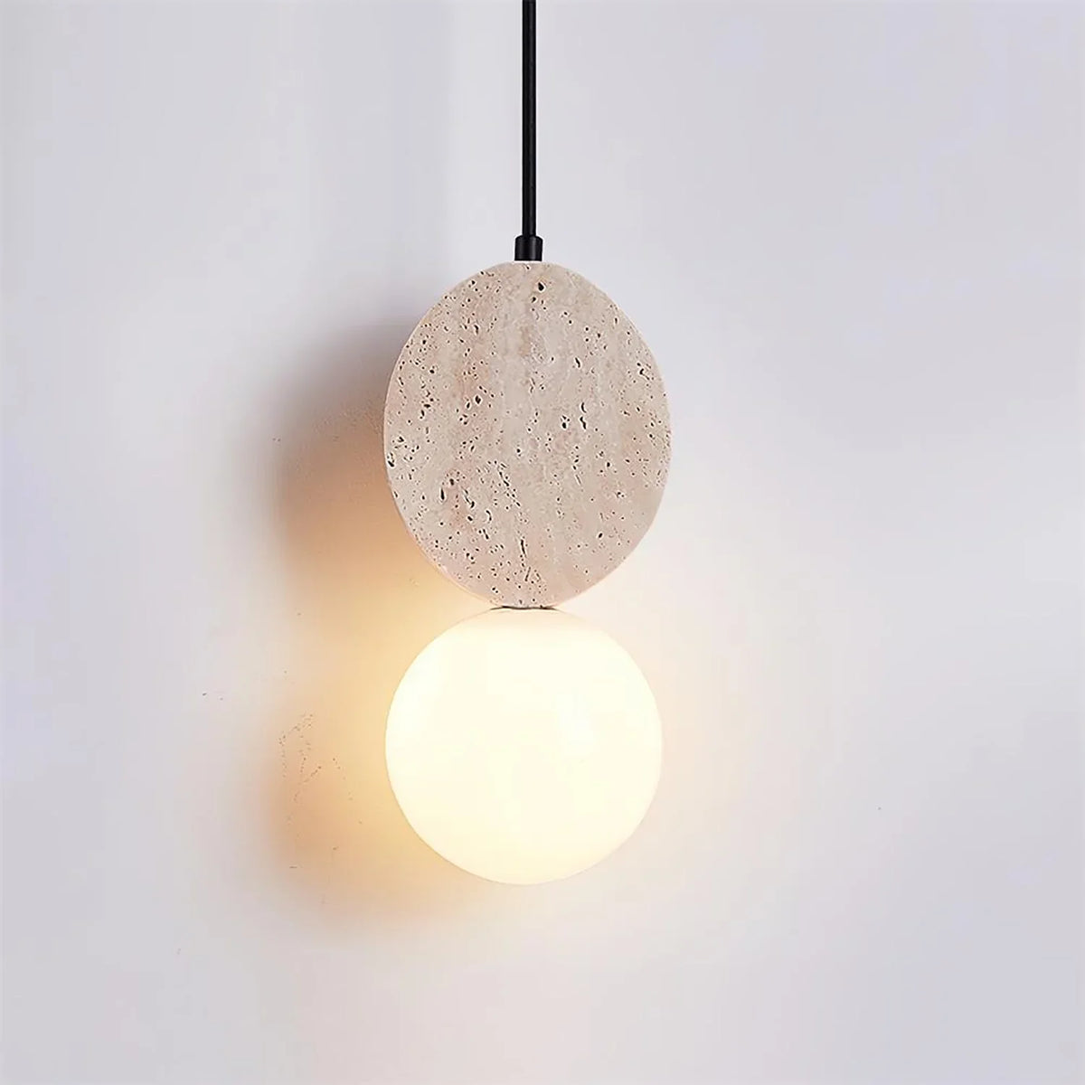 Travertine Cenari Sculpture Pendant Lamp – Travertine detail 14