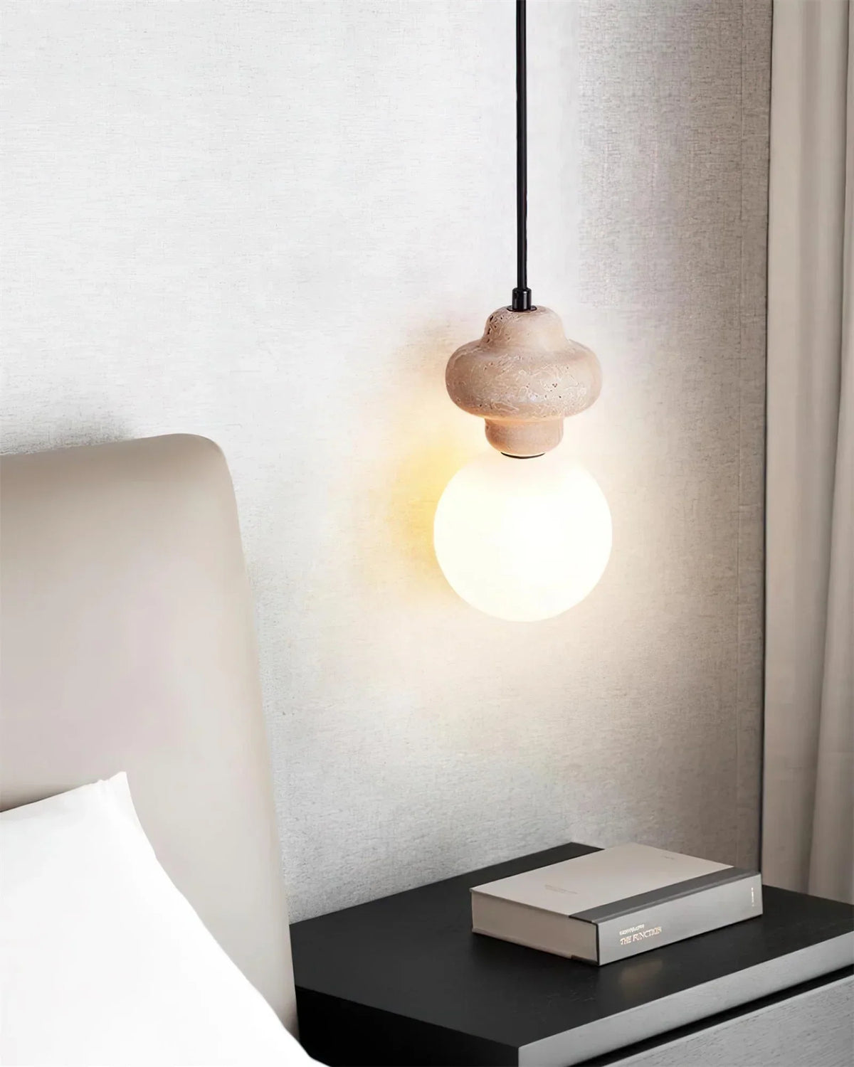 Travertine Cenari Sculpture Pendant Lamp – Travertine detail 6