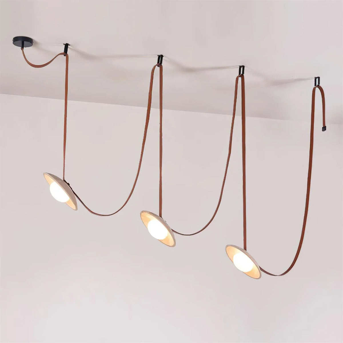 Travertine Lasso Stone Leather Chandelier – Travertine detail 14
