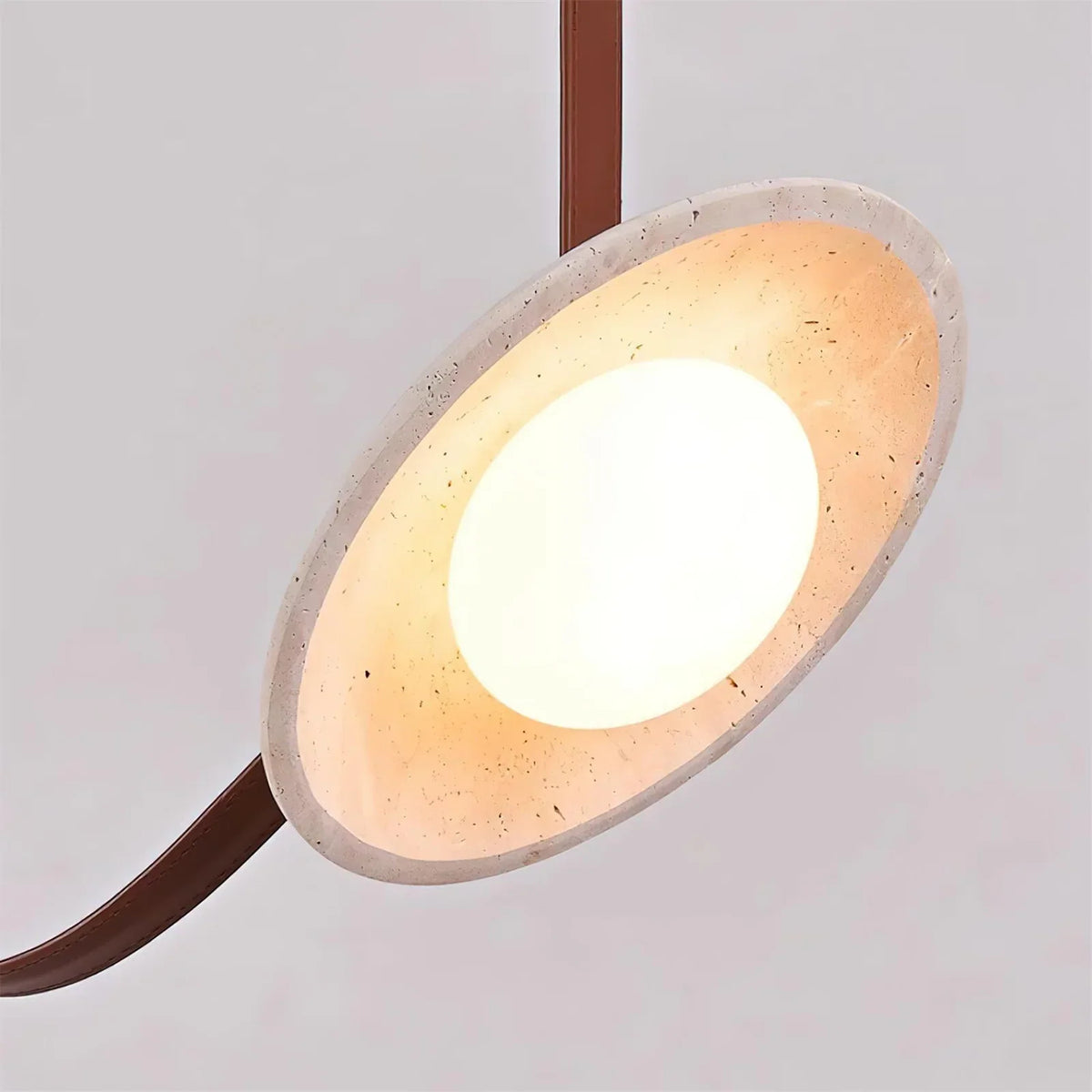 Travertine Lasso Stone Leather Chandelier – Travertine detail 9