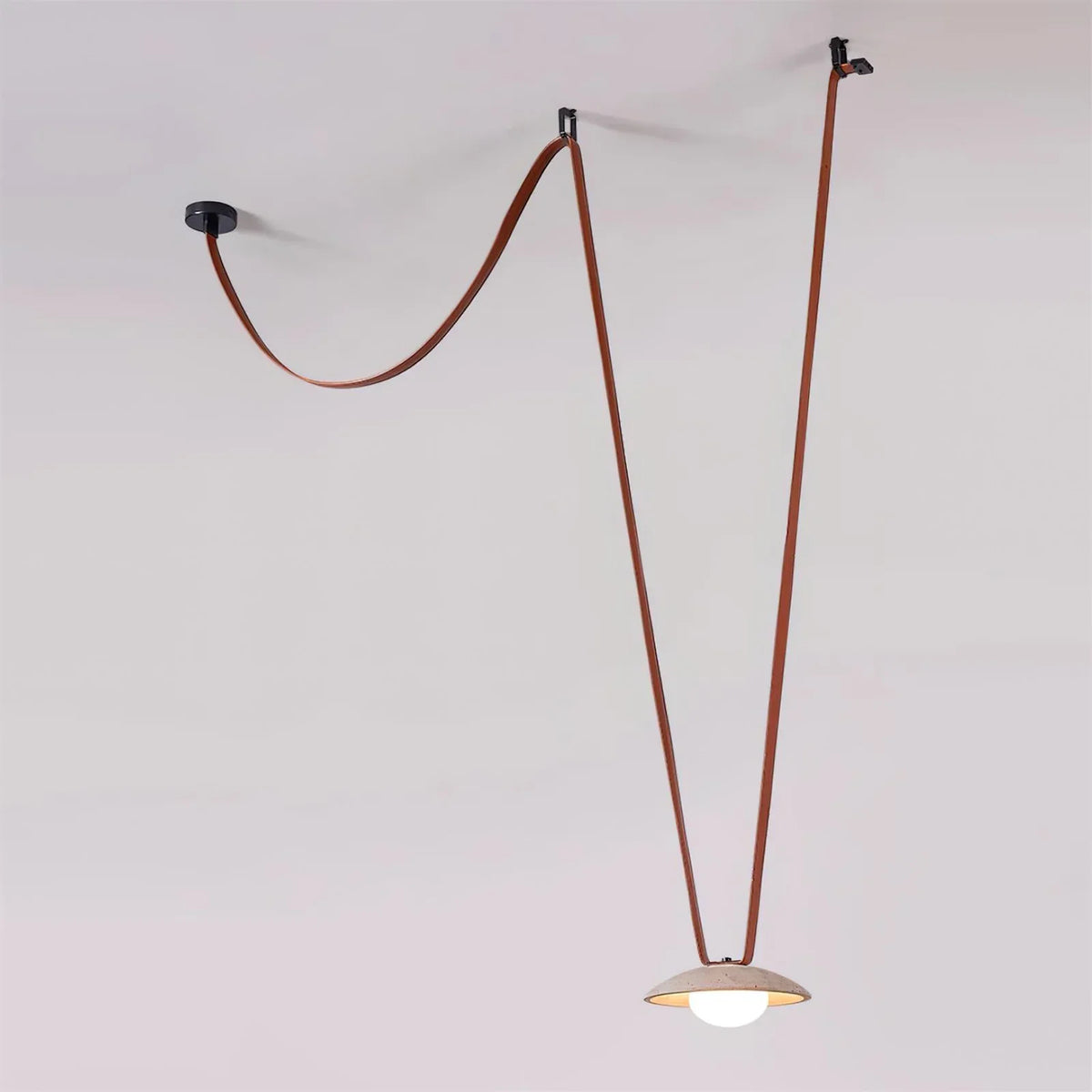 Travertine Lasso Stone Leather Chandelier – Travertine detail 11