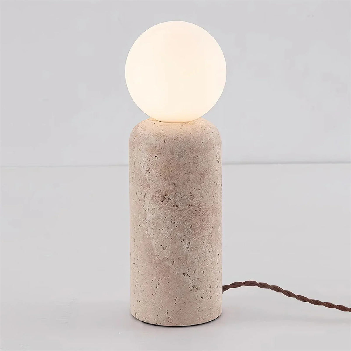 Travertine Cleona Table Lamp – Travertine detail 8