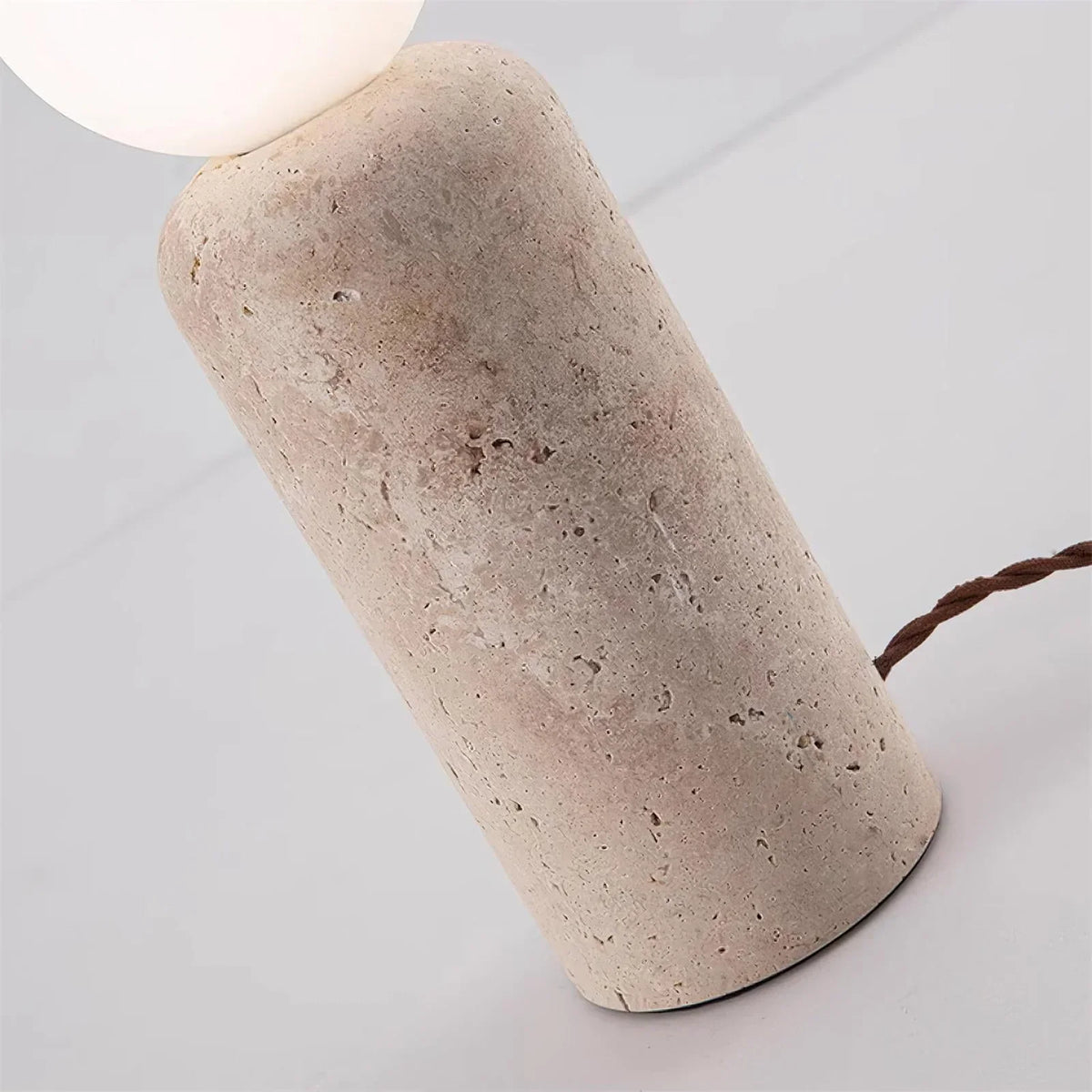 Travertine Cleona Table Lamp – Travertine detail 6