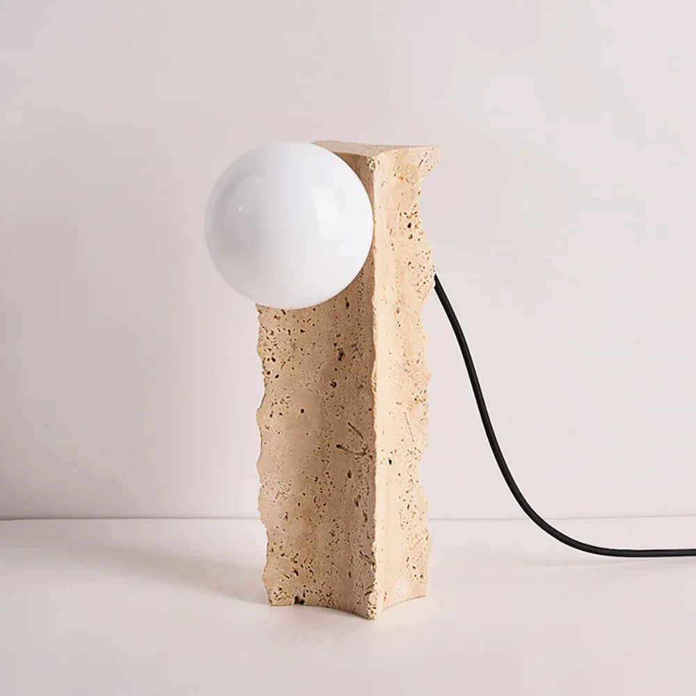 Travertine Conduit Table Lamp – Travertine detail 13