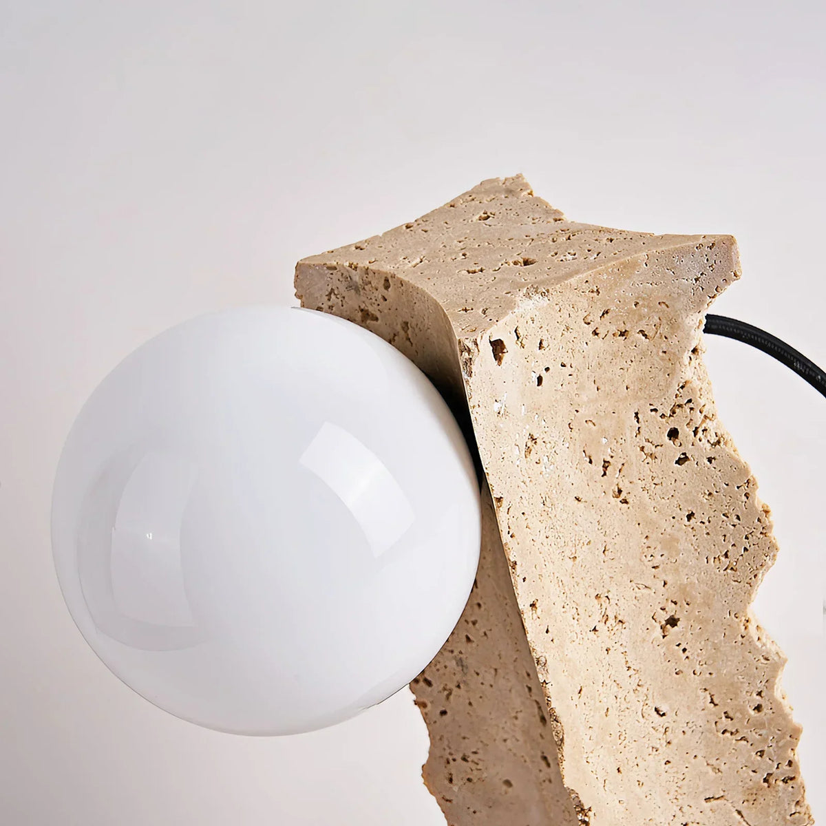 Travertine Conduit Table Lamp – Travertine detail 11