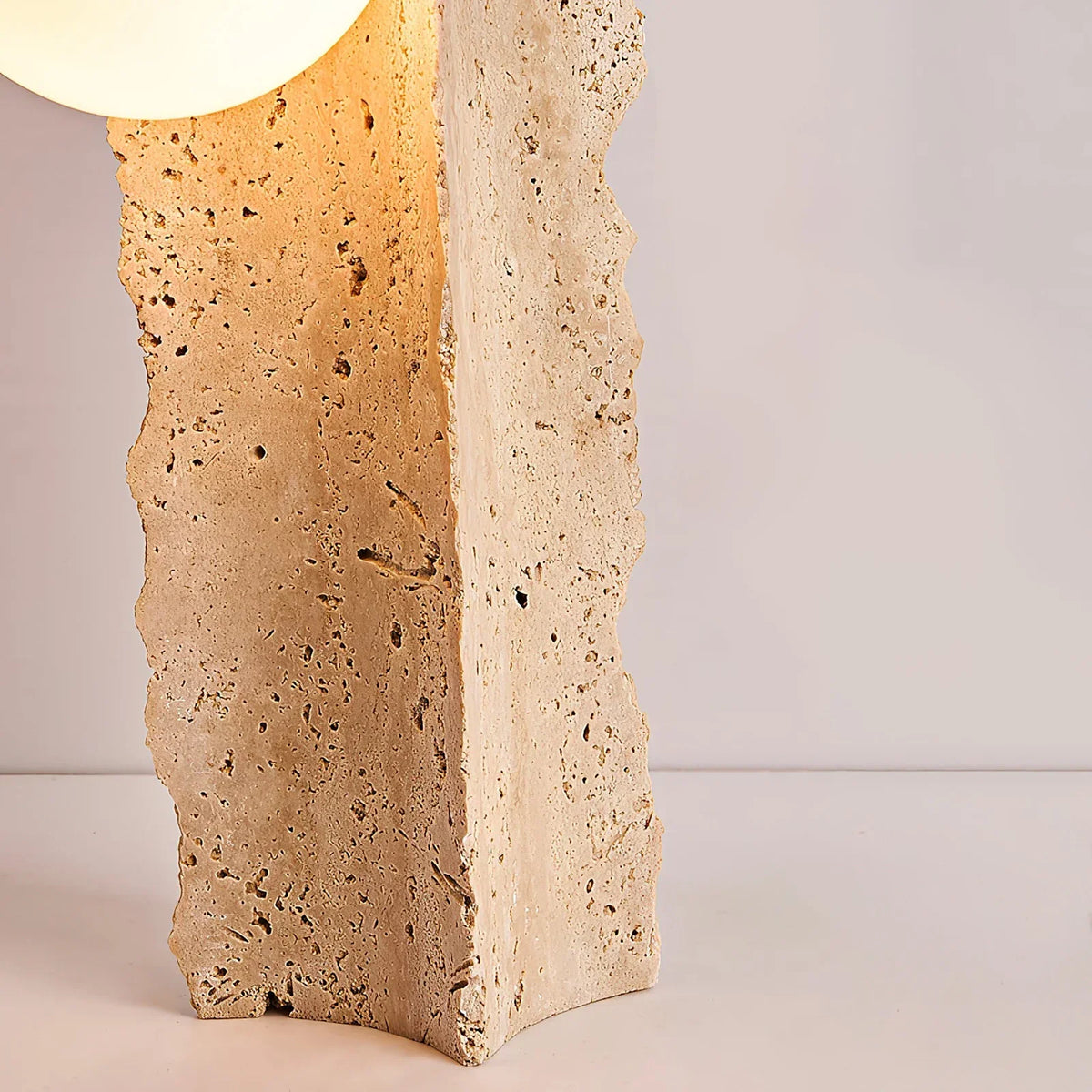 Travertine Conduit Table Lamp – Travertine detail 10