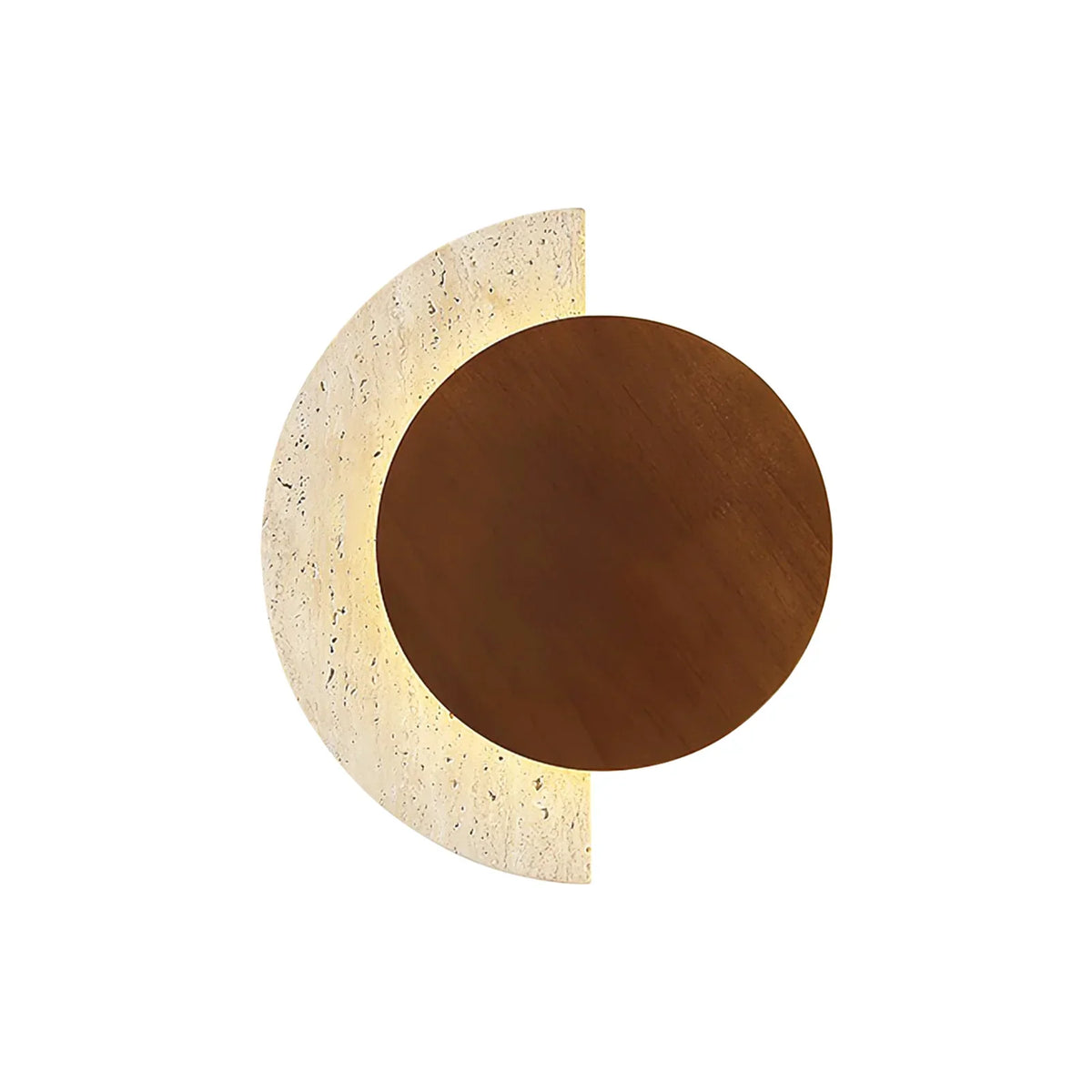 Travertine Crescent Halo Wall Sconce – Travertine detail 14