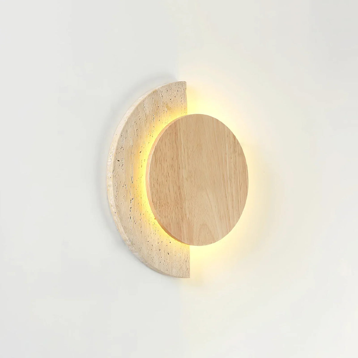 Travertine Crescent Halo Wall Sconce – Travertine detail 13
