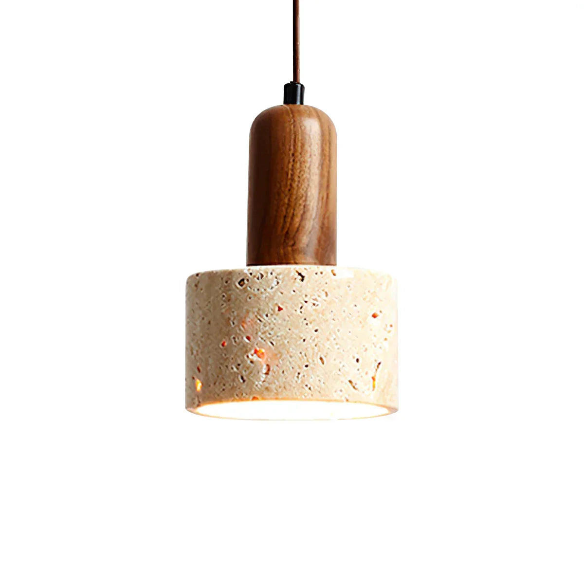 Travertine Cylinder Pendant Light – Travertine detail 23