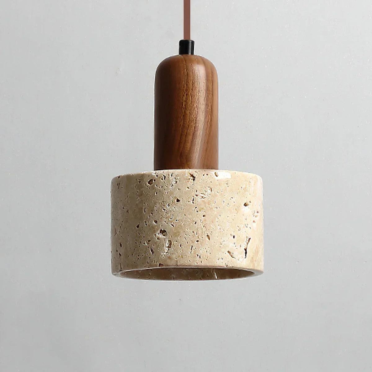 Travertine Cylinder Pendant Light – Travertine detail 15