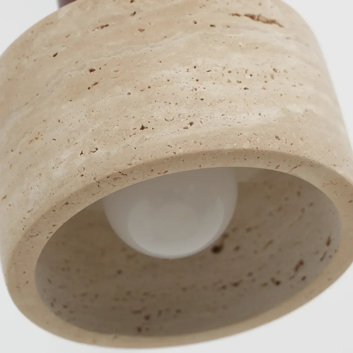 Travertine Cylinder Pendant Light – Travertine detail 19