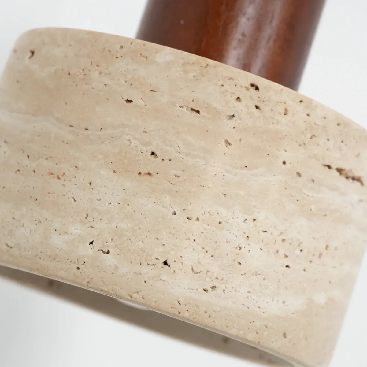 Travertine Cylinder Pendant Light – Travertine detail 16