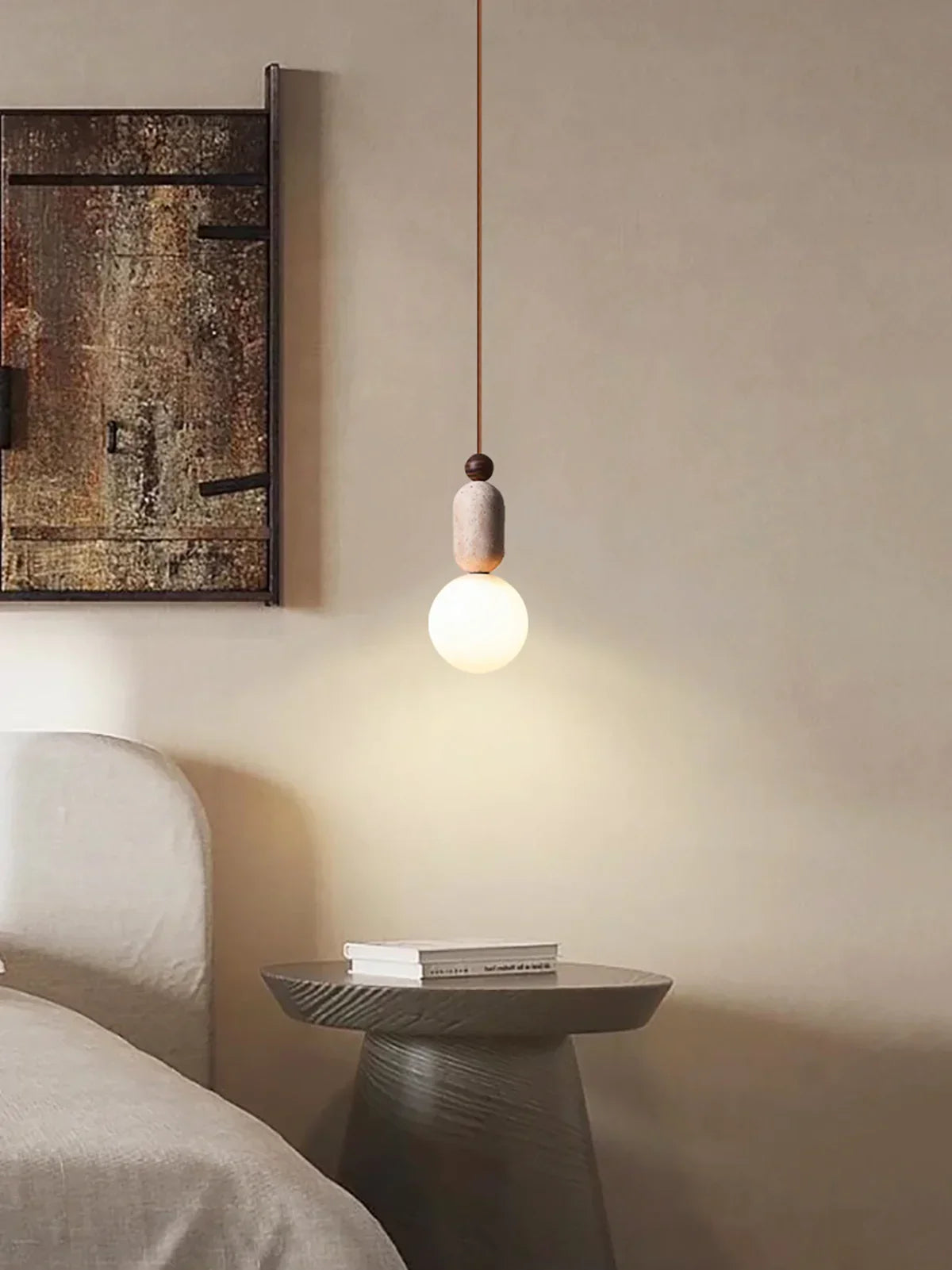 Travertine Daniel Pendant Lamp – Travertine detail 4