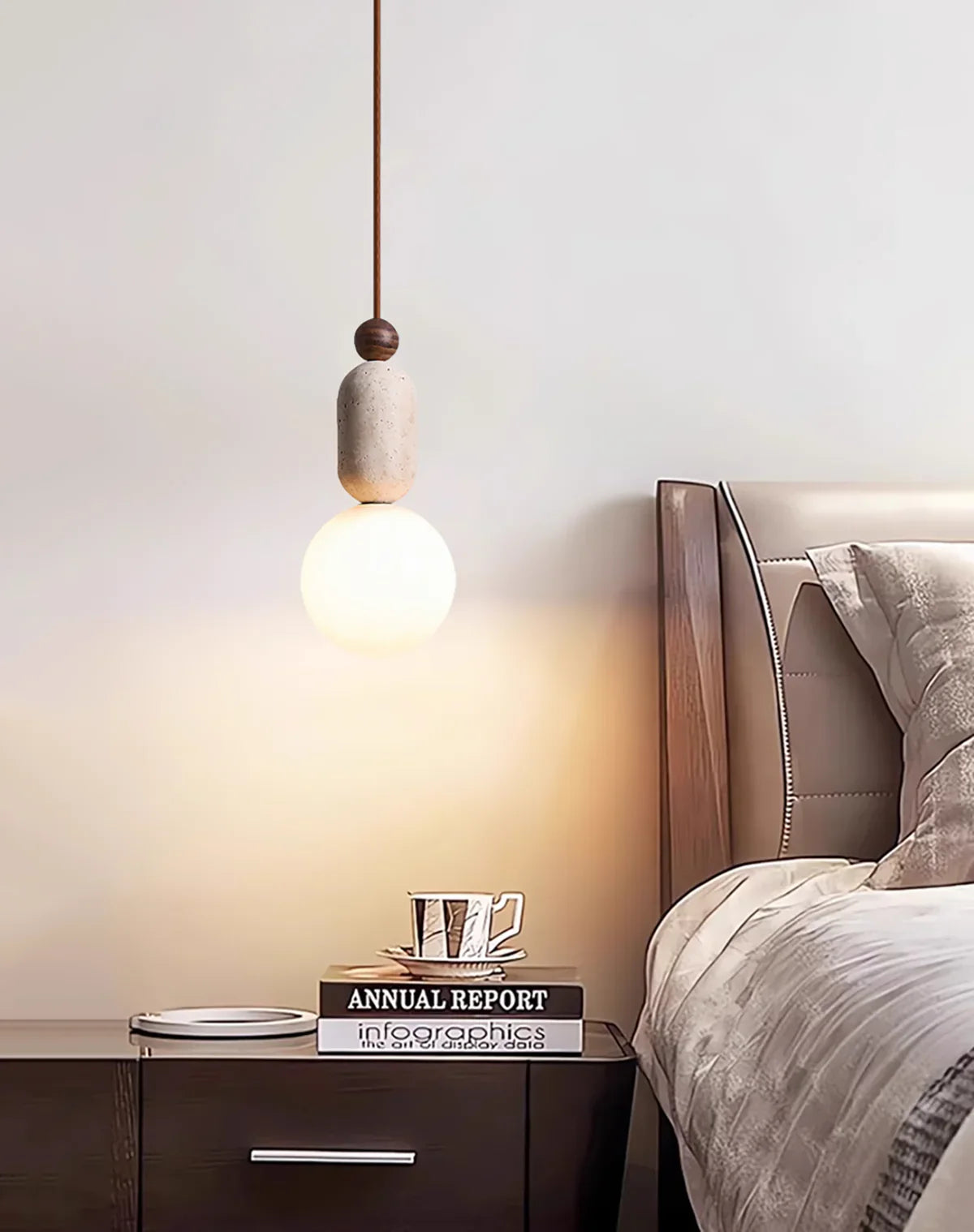 Travertine Daniel Pendant Lamp – Travertine detail 6