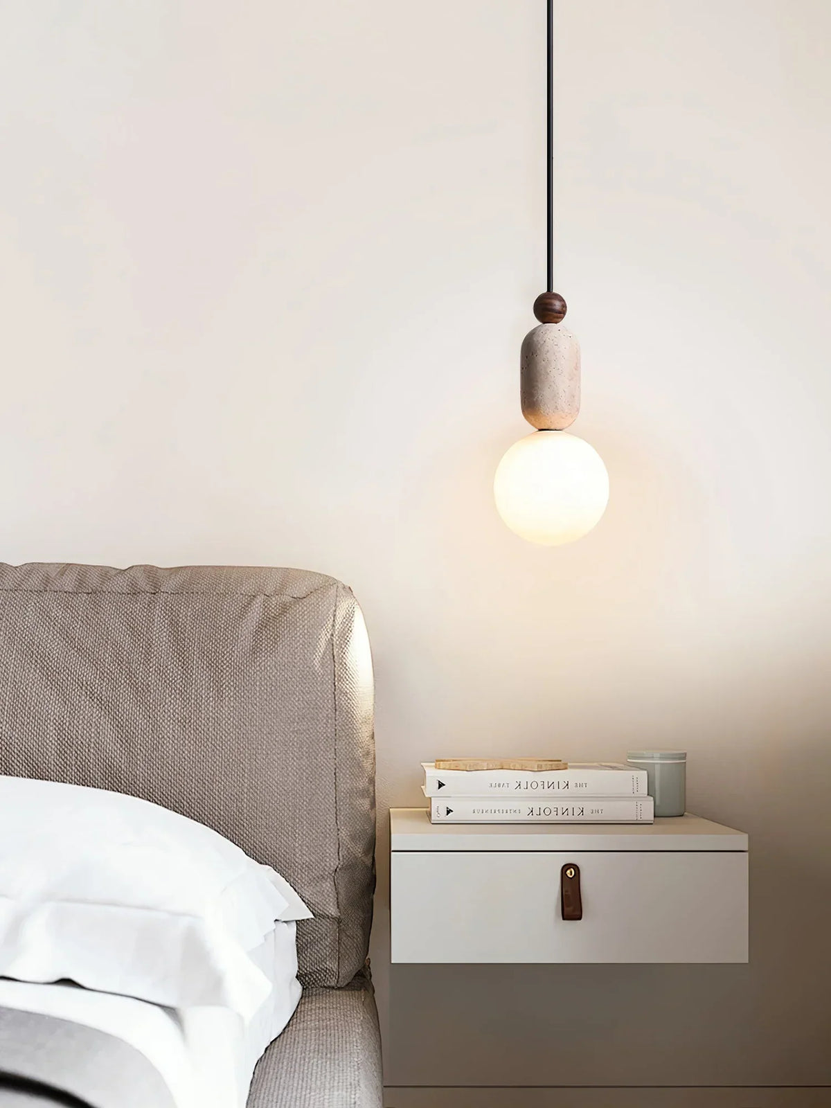 Travertine Daniel Pendant Lamp – Travertine detail 9